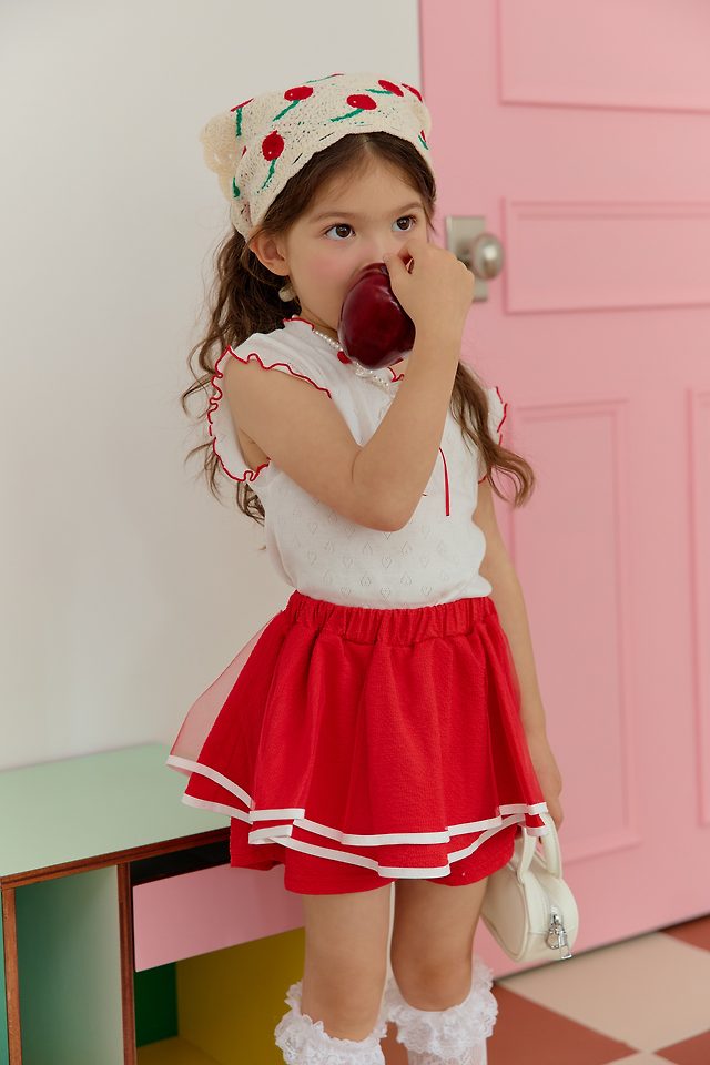Sera - Korean Children Fashion - #fashionkids - Eyelet Ribbed Tee - 7