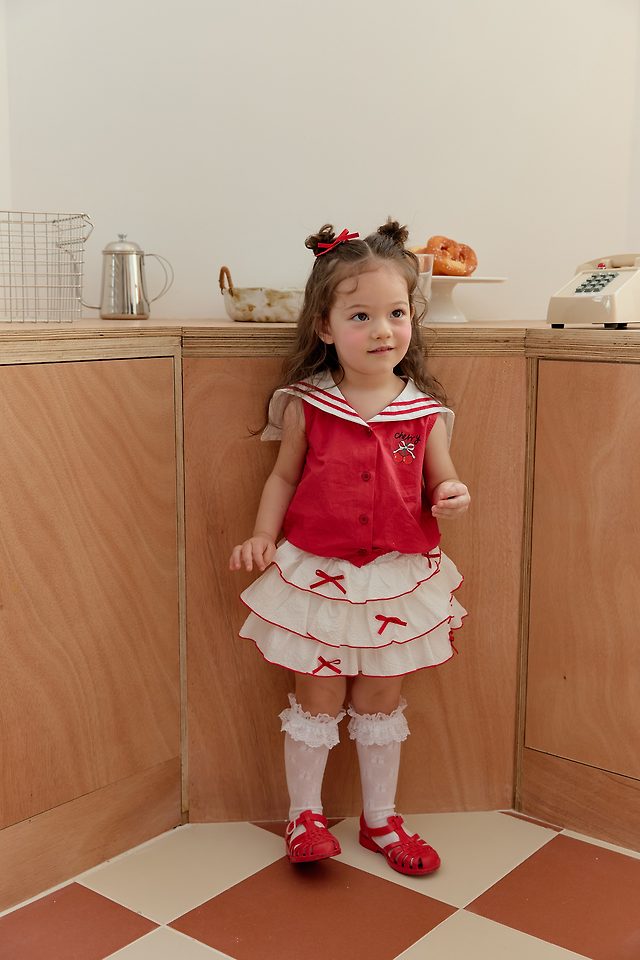 Sera - Korean Children Fashion - #discoveringself - Sailor Cherry Blouse - 4