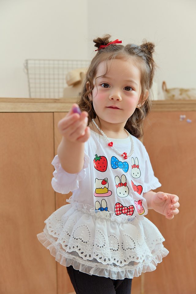 Sera - Korean Children Fashion - #fashionkids - Heart Eyelet Tutu
