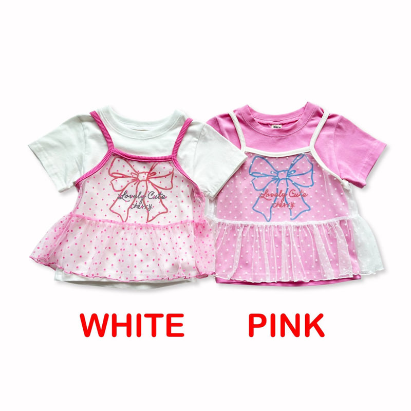 Sera - Korean Children Fashion - #kidsshorts - Sharar Ribbon Tee - 11