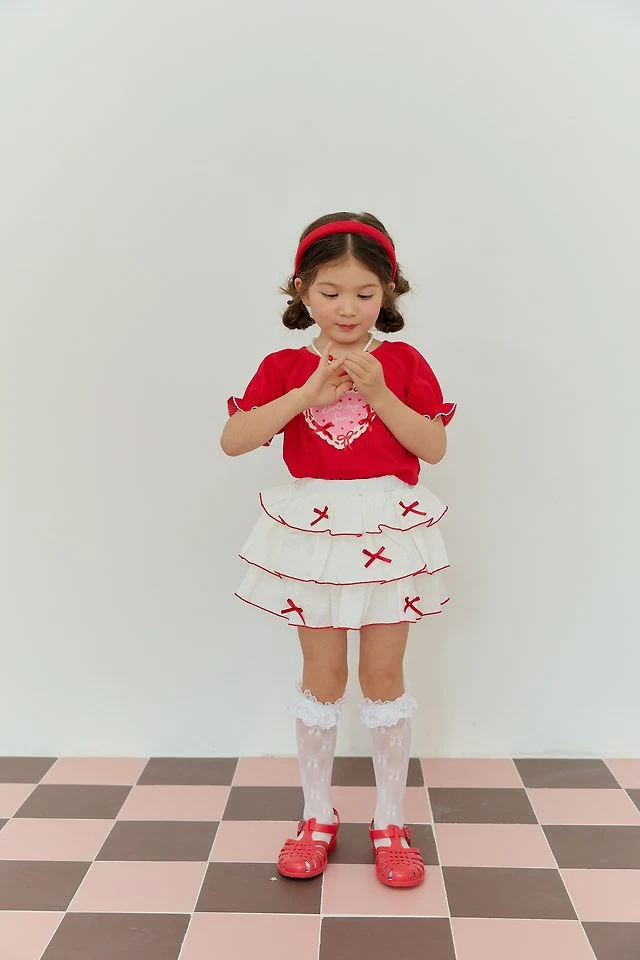 Sera - Korean Children Fashion - #kidsshorts - Ribbon Dot Skirt - 9
