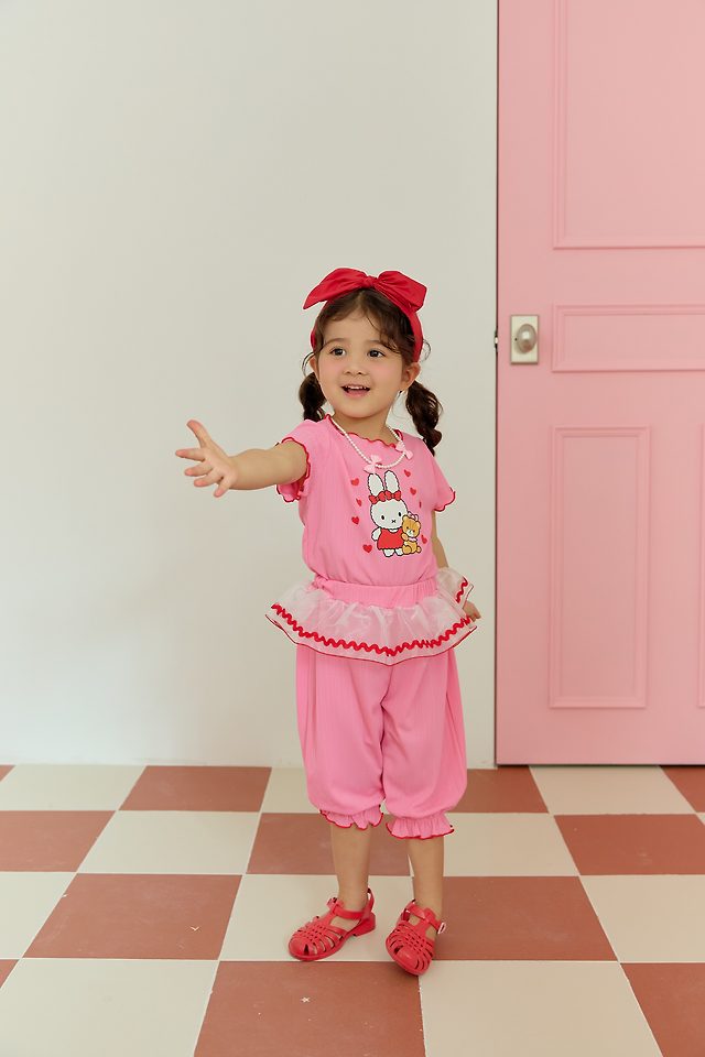 Sera - Korean Children Fashion - #kidsshorts - Bunny Bear Cool Set - 7