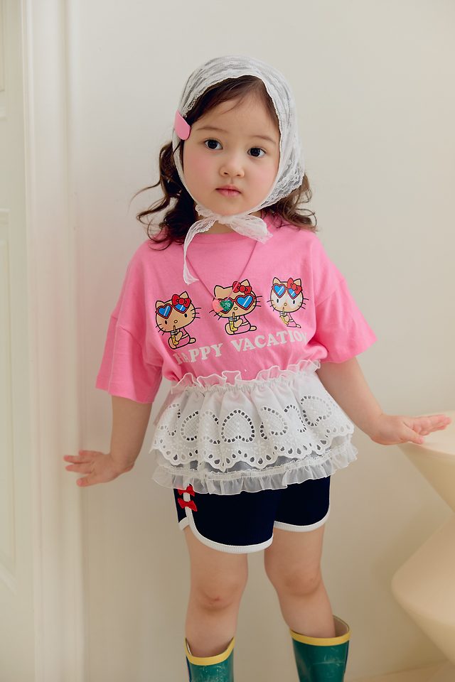 Sera - Korean Children Fashion - #kidsstore - Heart Sunglasses Tee - 3