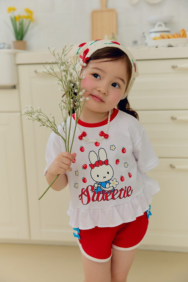 Sera - Korean Children Fashion - #kidsstore - Strawberry Frill Tee