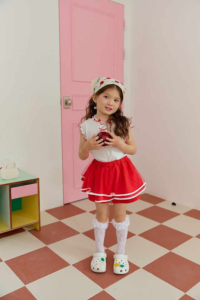 Sera - Korean Children Fashion - #kidsstore - Eyelet Ribbed Tee - 9