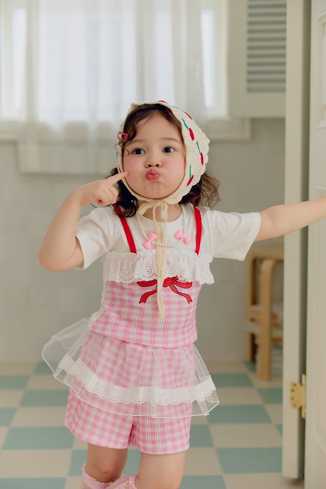 Sera - Korean Children Fashion - #kidsstore - Check Ribbon Set - 7