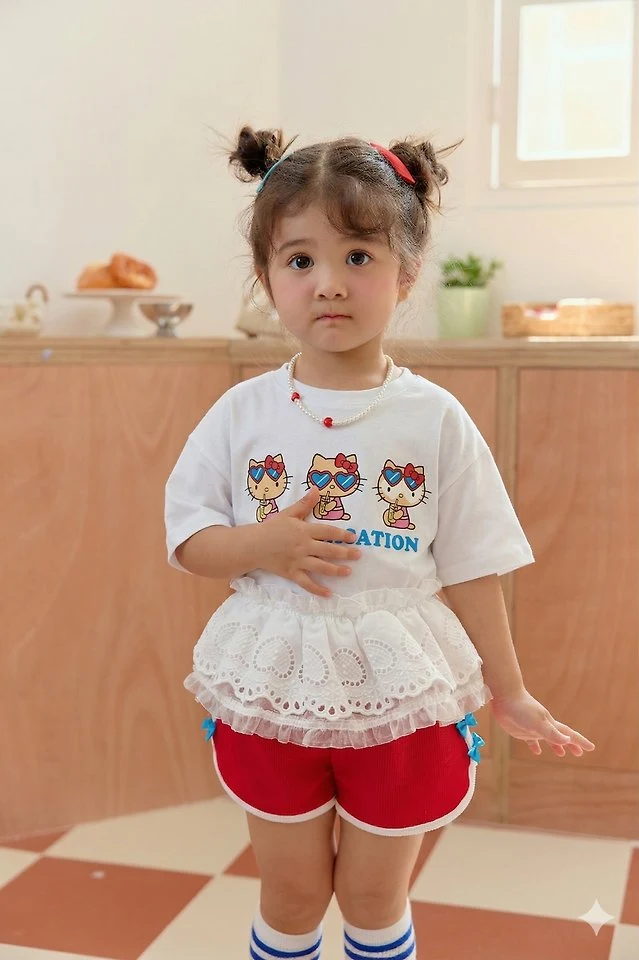 Sera - Korean Children Fashion - #kidsstore - Heart Eyelet Tutu - 3