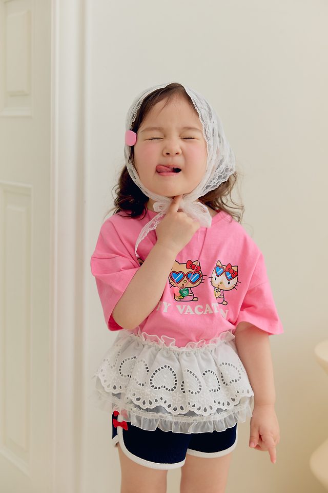 Sera - Korean Children Fashion - #kidsstore - Heart Sunglasses Tee - 4