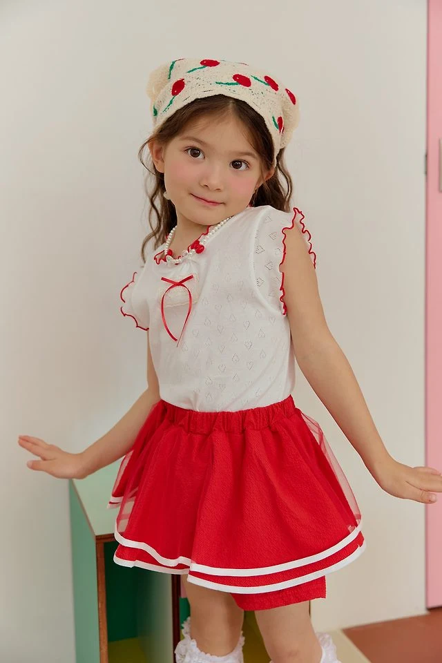 Sera - Korean Children Fashion - #kidzfashiontrend - Eyelet Ribbed Tee - 10