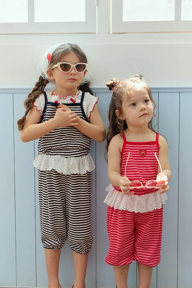 Sera - Korean Children Fashion - #kidzfashiontrend - Star Stripe Set - 5
