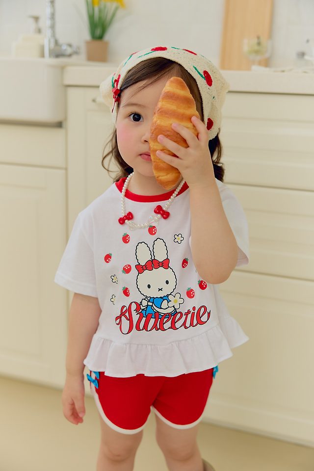 Sera - Korean Children Fashion - #Kfashion4kids - Strawberry Frill Tee - 4