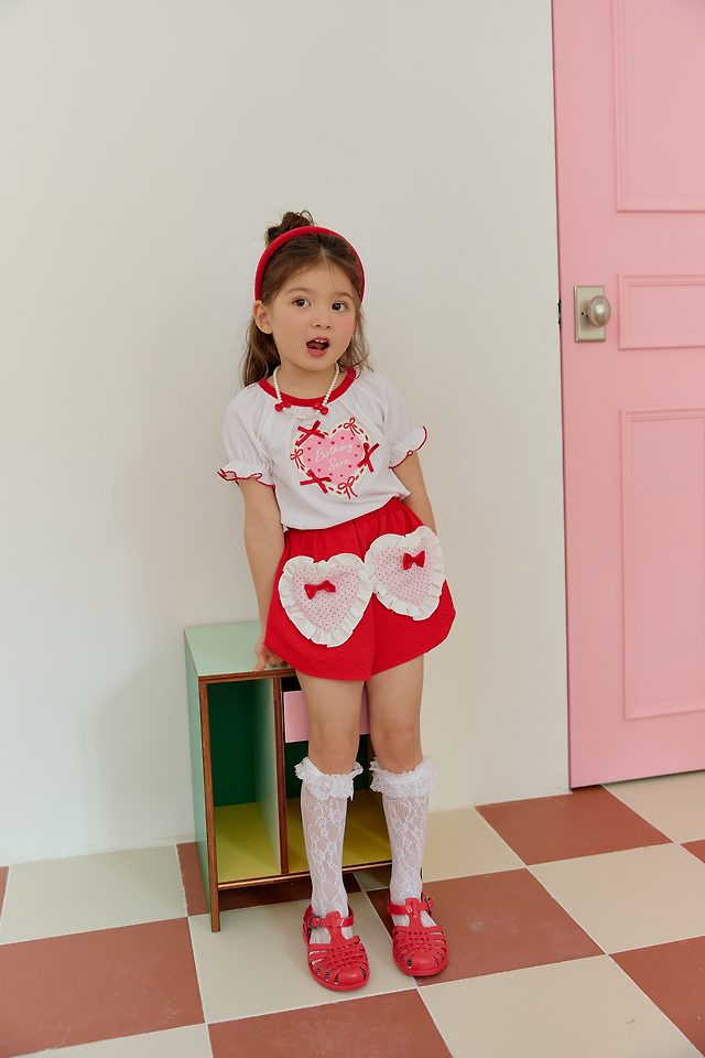 Sera - Korean Children Fashion - #Kfashion4kids - Heart Pocket Shorts - 4