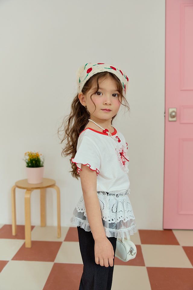 Sera - Korean Children Fashion - #littlefashionista - Heart Eyelet Tutu - 6