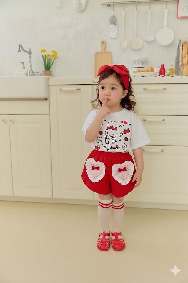 Sera - Korean Children Fashion - #magicofchildhood - Mono Rabbit Short Sleeve Tee - 6