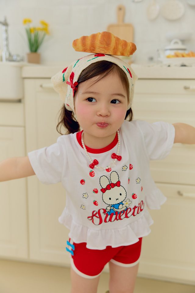 Sera - Korean Children Fashion - #minifashionista - Strawberry Frill Tee - 6