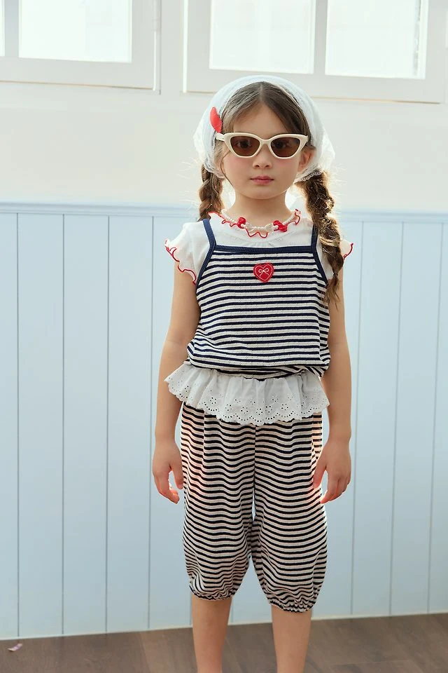 Sera - Korean Children Fashion - #minifashionista - Star Stripe Set - 9