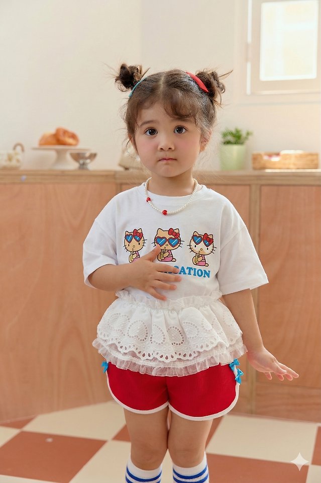Sera - Korean Children Fashion - #prettylittlegirls - Heart Sunglasses Tee - 9