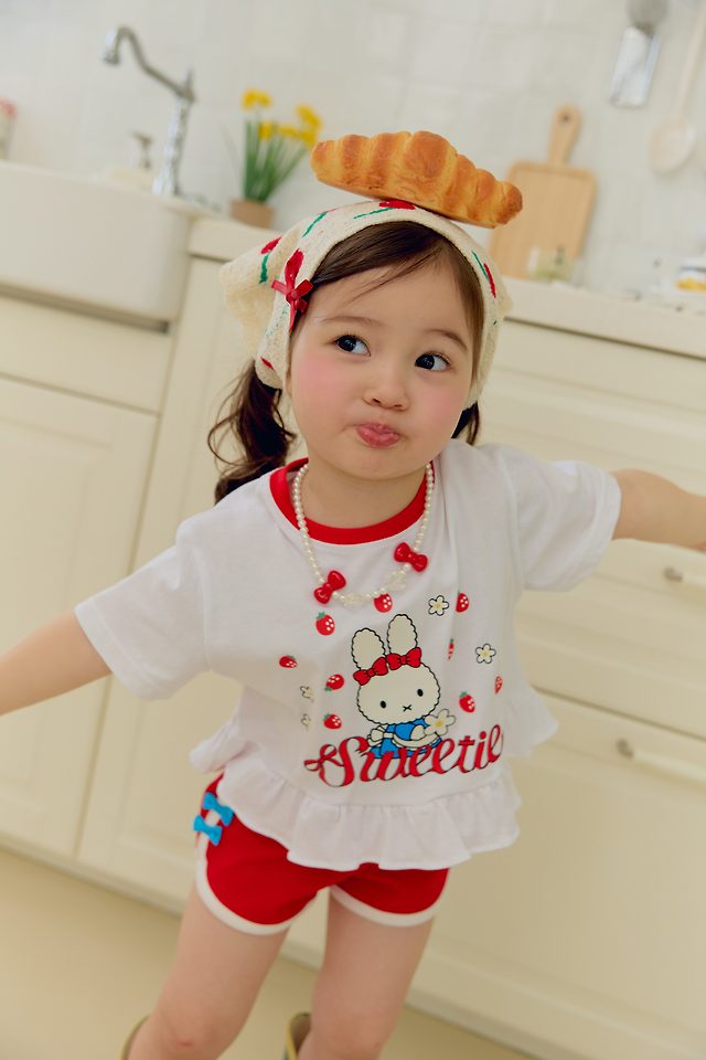 Sera - Korean Children Fashion - #prettylittlegirls - Strawberry Frill Tee - 7