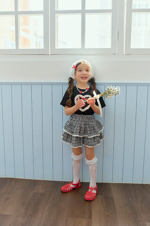 Sera - Korean Children Fashion - #minifashionista - Check Tiered Skort - 4