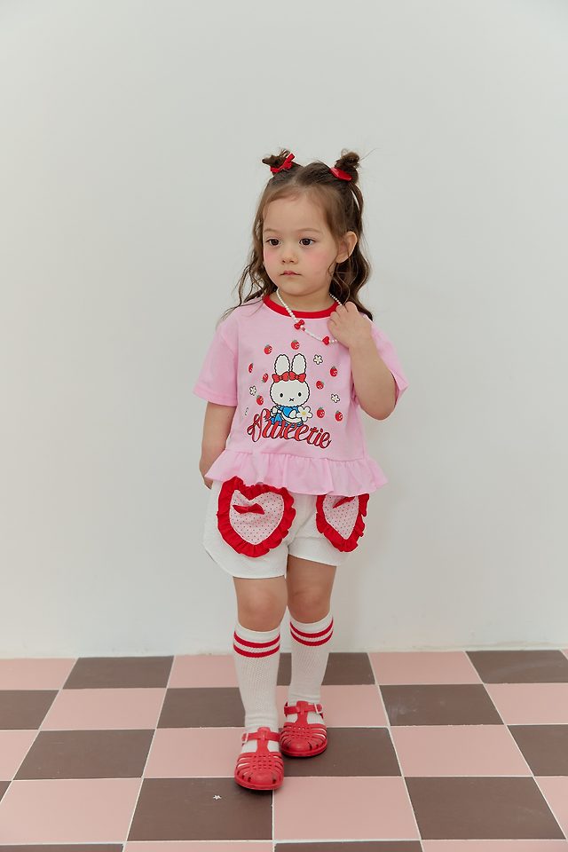Sera - Korean Children Fashion - #stylishchildhood - Strawberry Frill Tee - 10