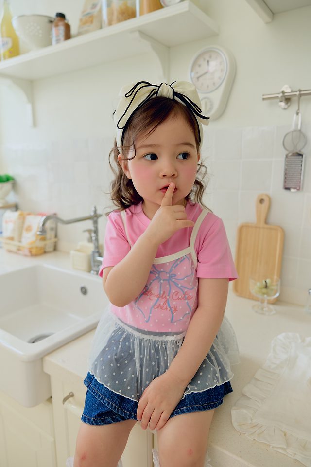 Sera - Korean Children Fashion - #stylishchildhood - Sharar Ribbon Tee - 5
