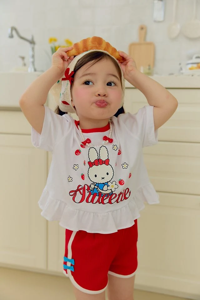Sera - Korean Children Fashion - #todddlerfashion - Strawberry Frill Tee - 8