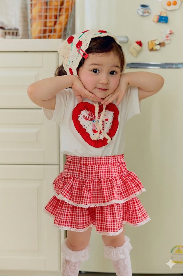 Sera - Korean Children Fashion - #toddlerclothing - Cherry Dot Tee - 7