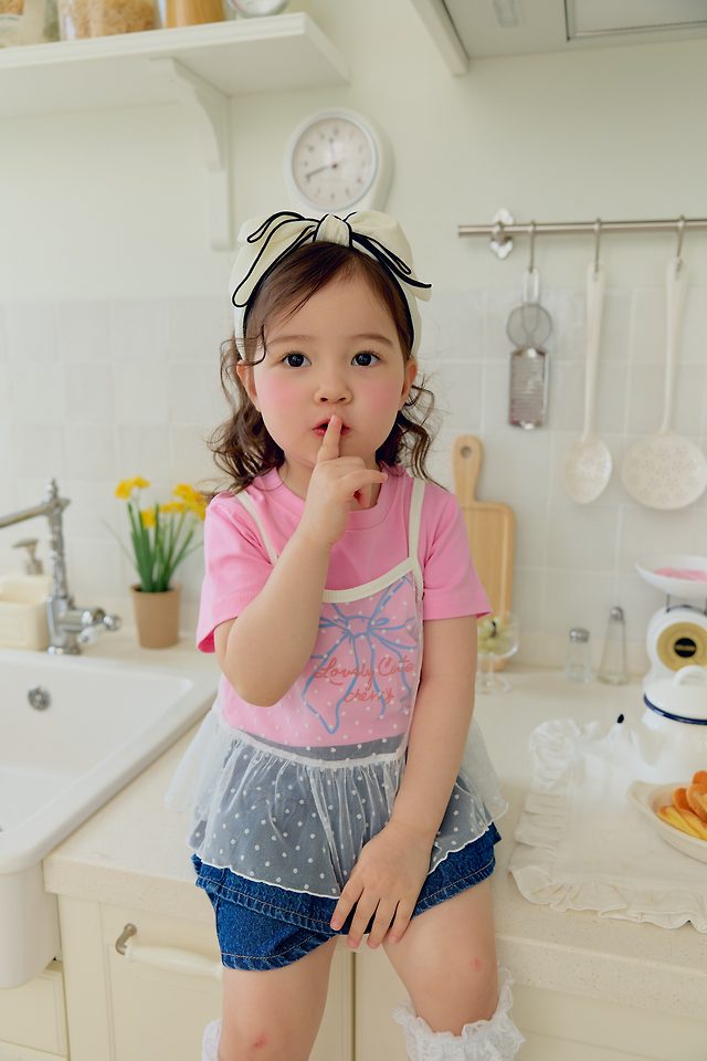 Sera - Korean Children Fashion - #todddlerfashion - Sharar Ribbon Tee - 4