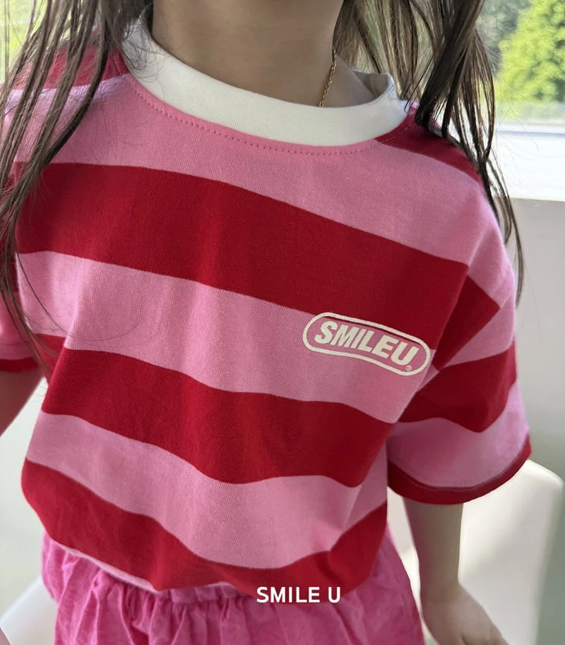 Smile U - Korean Children Fashion - #Kfashion4kids - Lego Stripe Tee - 8