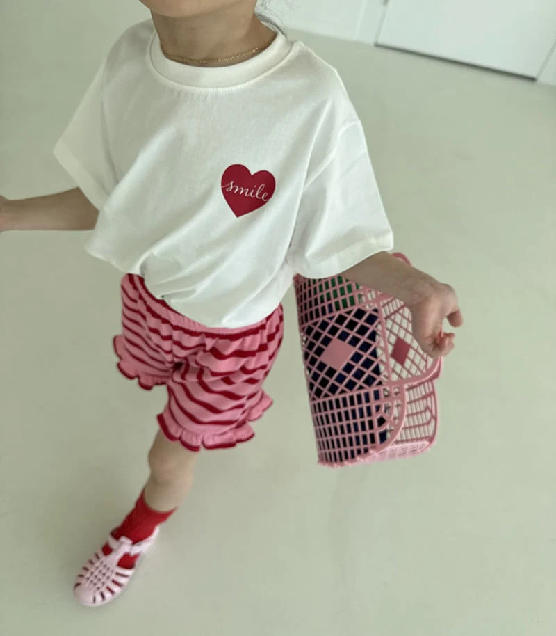 Smile U - Korean Children Fashion - #kidzfashiontrend - Heart Tee - 4