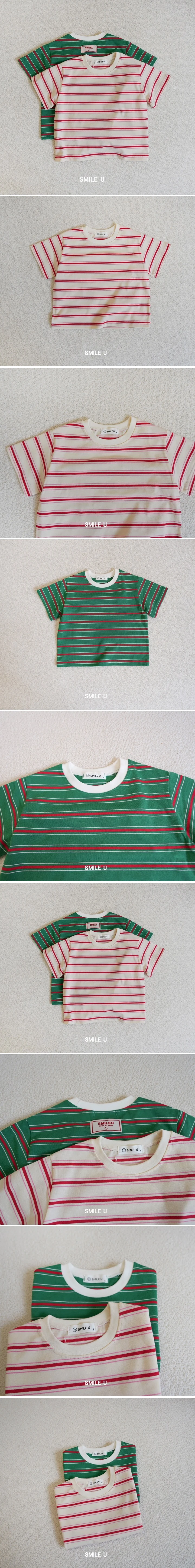 Smile U - Korean Children Fashion - #Kfashion4kids - Herb Stripe Tee - 2