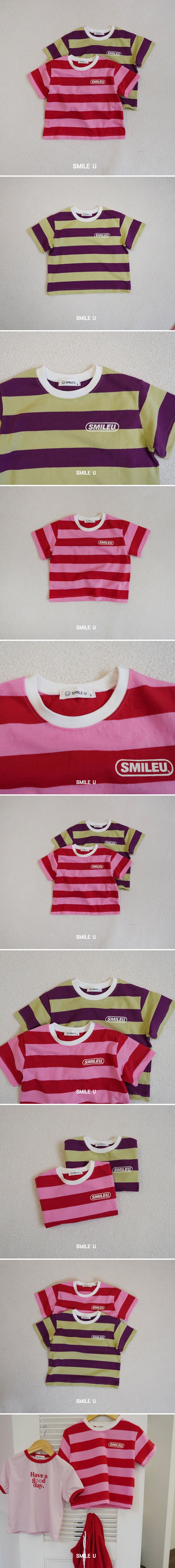 Smile U - Korean Children Fashion - #designkidswear - Lego Stripe Tee - 2