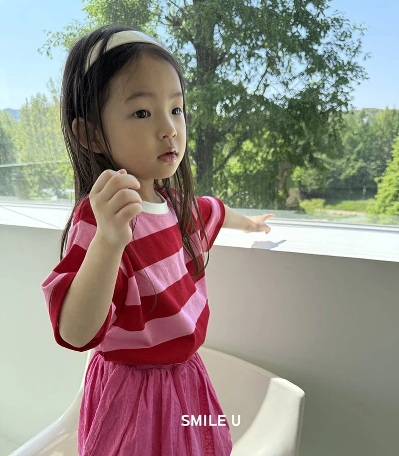 Smile U - Korean Children Fashion - #kidsshorts - Lego Stripe Tee - 5