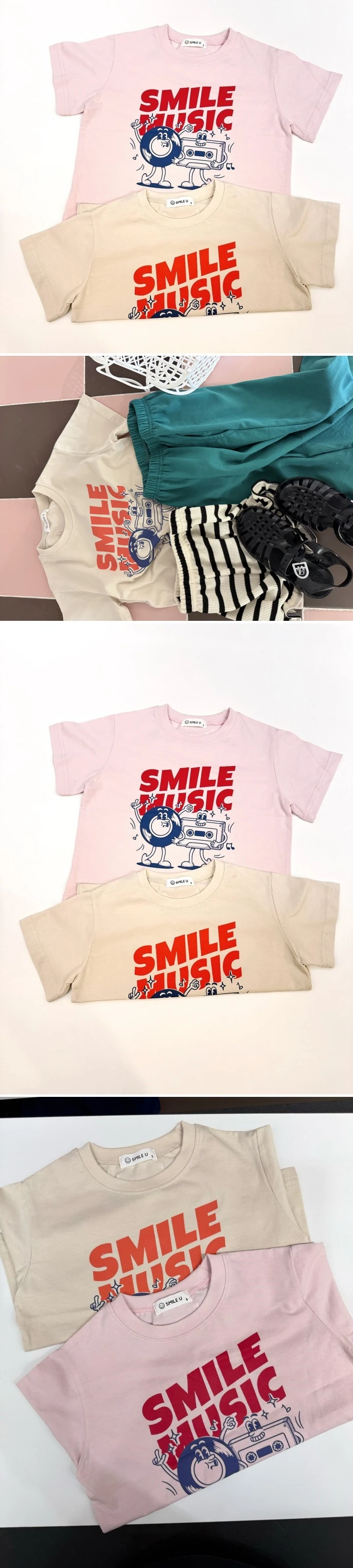 Smile U - Korean Children Fashion - #kidzfashiontrend - Music Tee - 2
