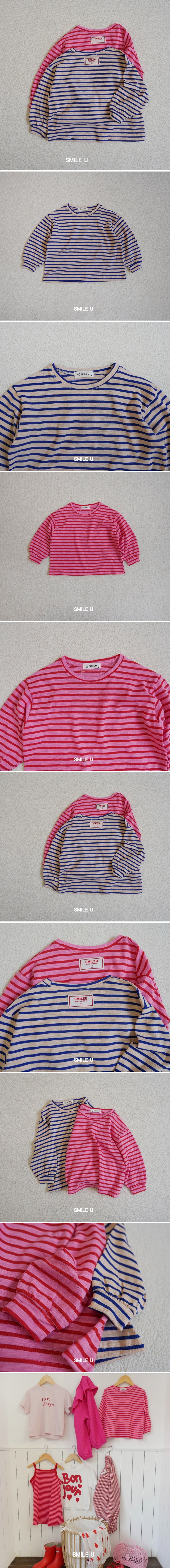 Smile U - Korean Children Fashion - #magicofchildhood - Double Stripe Tee - 2