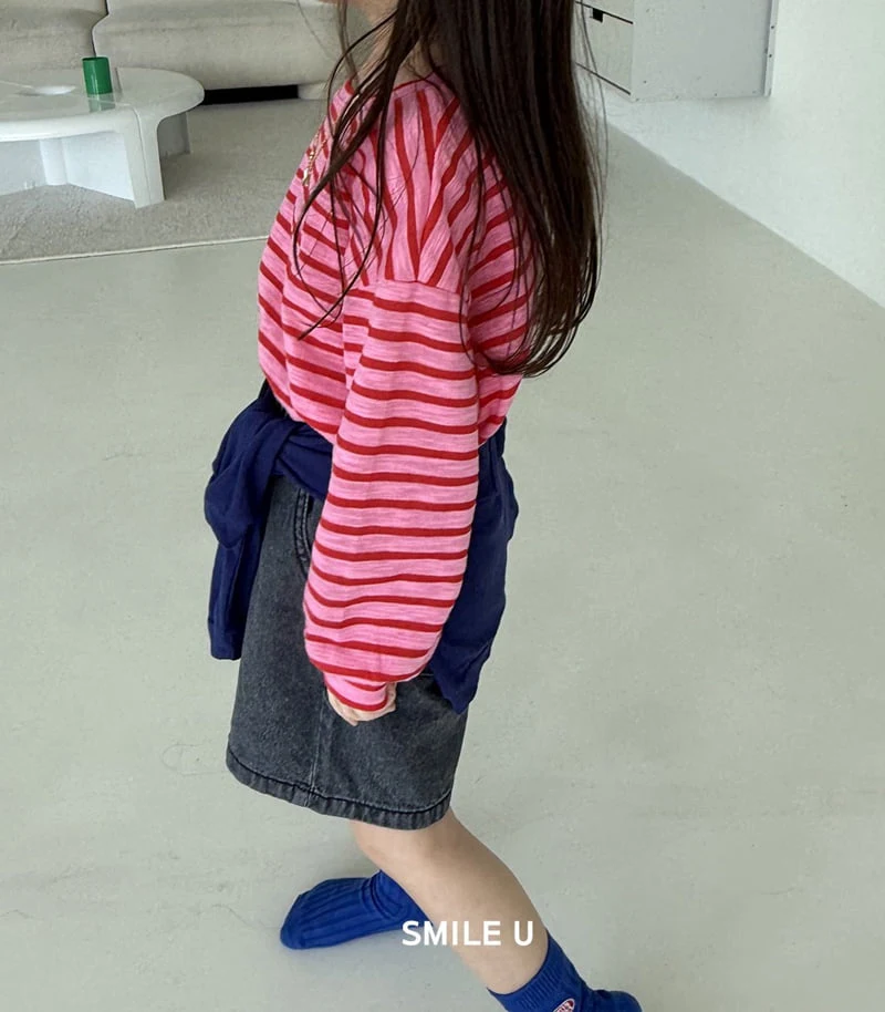 Smile U - Korean Children Fashion - #todddlerfashion - Summer String Denim Pants - 5