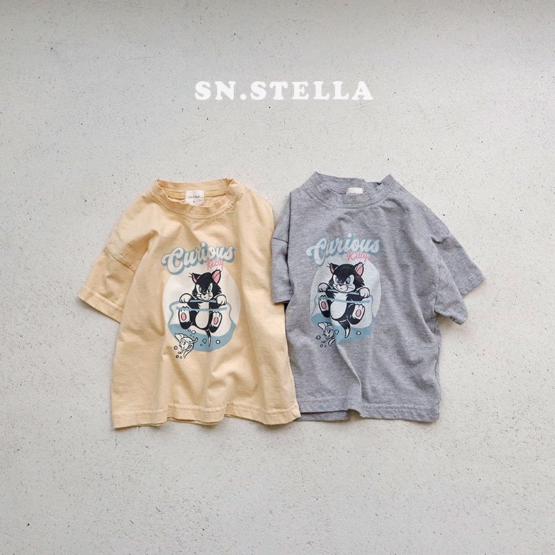 Sn.stella - Korean Children Fashion - #childofig - Cat Tee