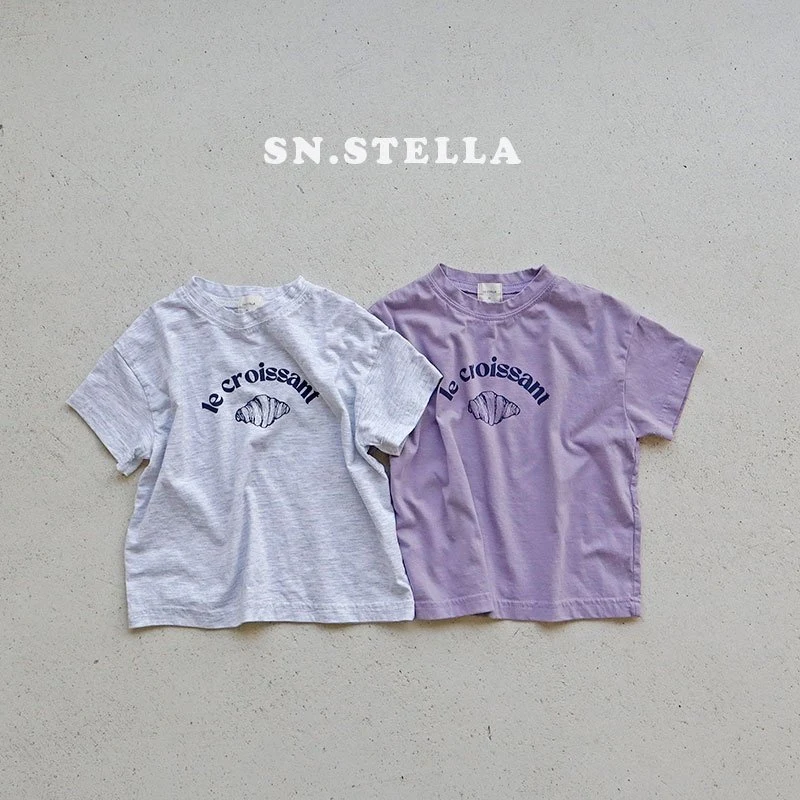 Sn.stella - Korean Children Fashion - #designkidswear - Croissant Tee