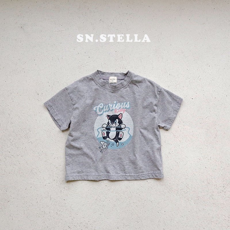 Sn.stella - Korean Children Fashion - #discoveringself - Cat Tee - 5