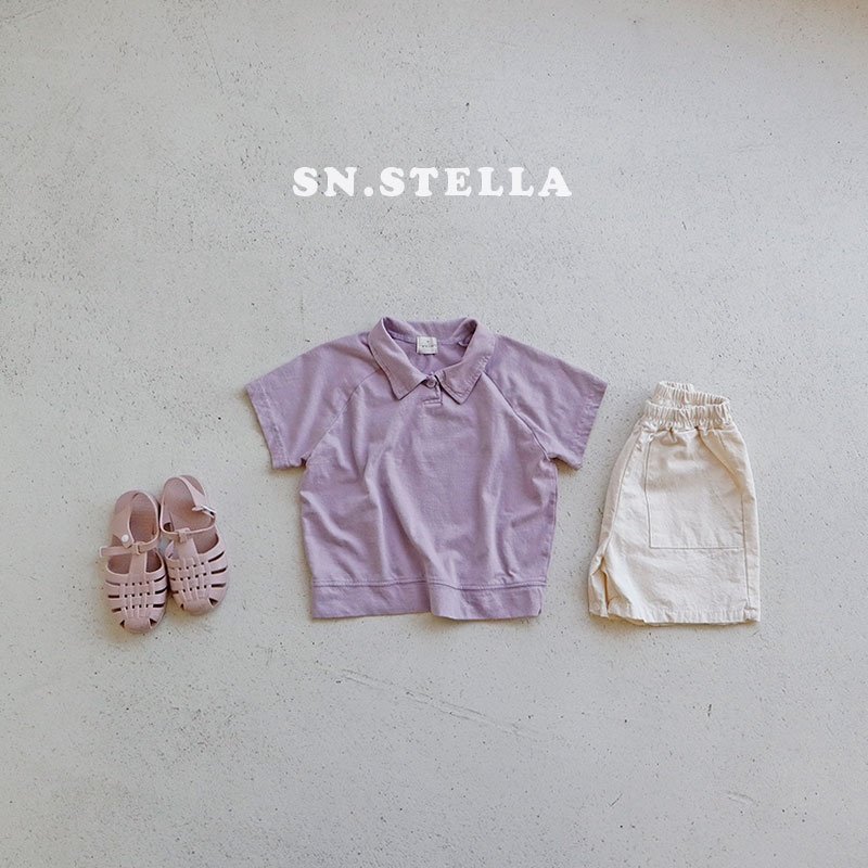 Sn.stella - Korean Children Fashion - #kidsshorts - PK Collar Tee - 3