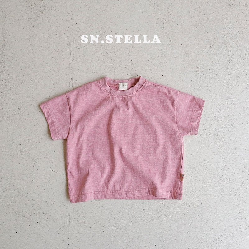 Sn.stella - Korean Children Fashion - #kidsshorts - Pigment Plain Tee - 5