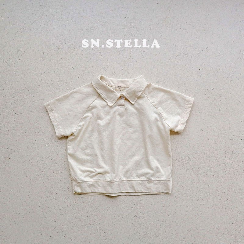 Sn.stella - Korean Children Fashion - #kidsshorts - PK Collar Tee - 4