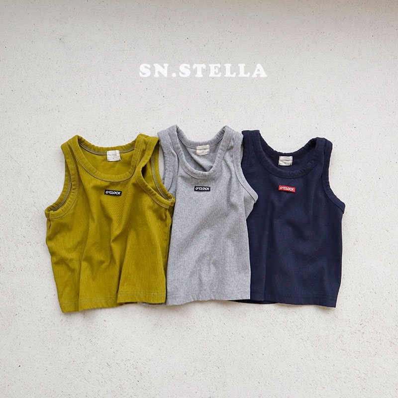 Sn.stella - Korean Children Fashion - #stylishchildhood - Clock Rib Sleeveless