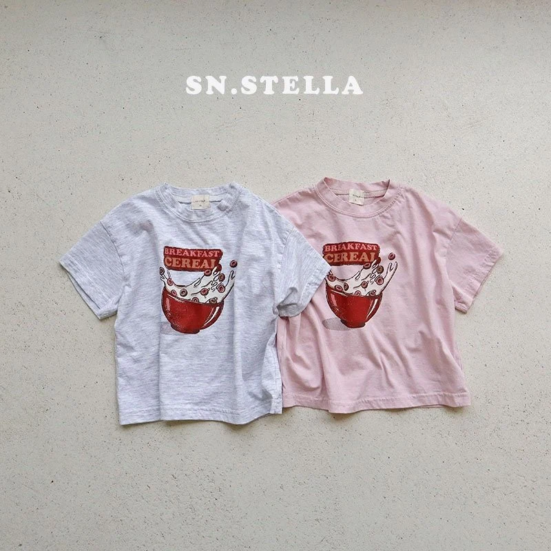 Sn.stella - Korean Children Fashion - #todddlerfashion - Cereal Tee