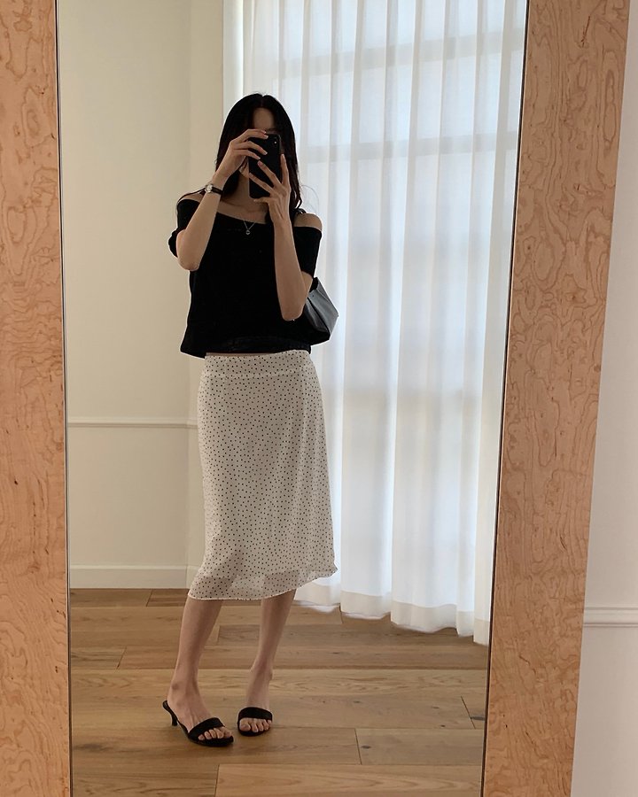 Something Else - Korean Women Fashion - #momslook - Arle Dot Skirt - 7
