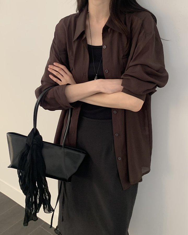 Something Else - Korean Women Fashion - #momslook - Sand Frill Slit Skirt - 10