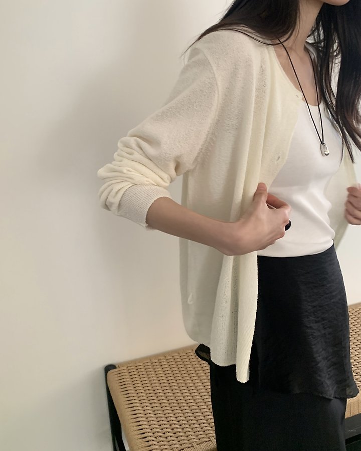 Something Else - Korean Women Fashion - #womensfashion - Tory Bouclé Summer Cardigan - 4