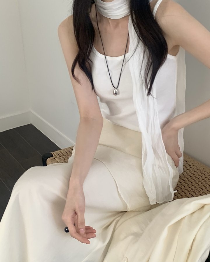Something Else - Korean Women Fashion - #momslook - Flow Pleated Scarf - 2