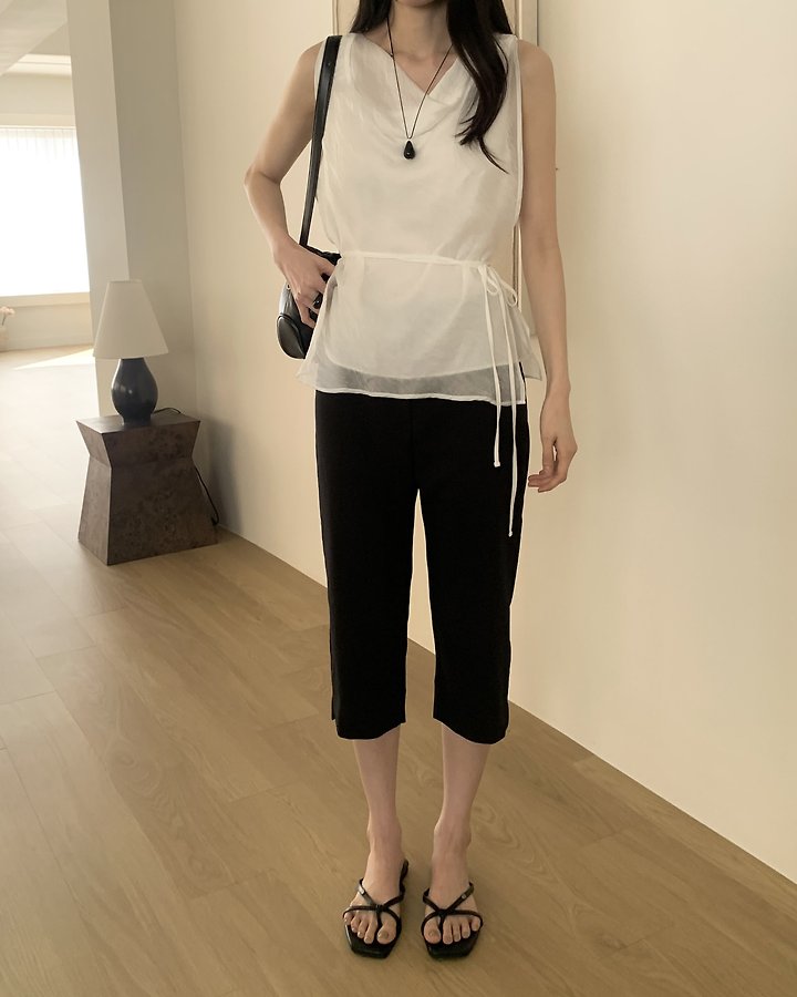 Something Else - Korean Women Fashion - #momslook - Howell Double Layer Sleeveless Blouse - 5