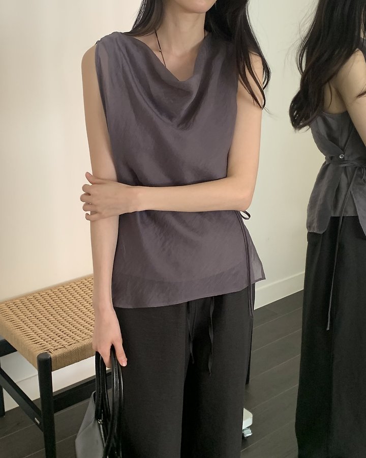 Something Else - Korean Women Fashion - #momslook - Howell Double Layer Sleeveless Blouse - 9